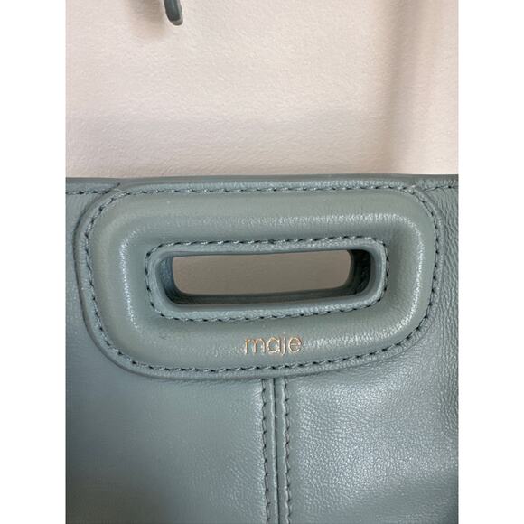 Maje Fringe Leather Mini Crossbody Bag - Slate Blue - Picture 6 of 12